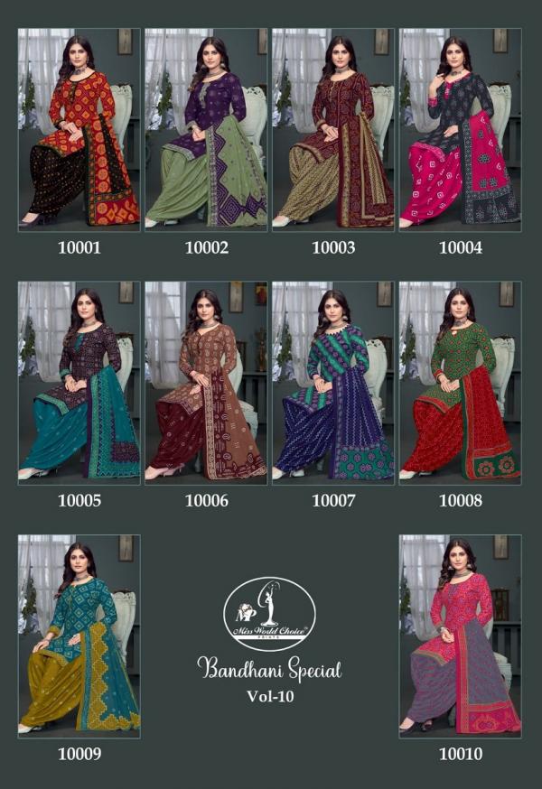 Miss World Bandhni Vol-10 – Dress Material